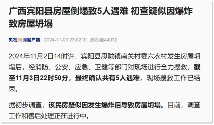 廣西賓陽一民房倒塌致5人死亡，如何加強建筑結構的安全監測工作？(圖1)
